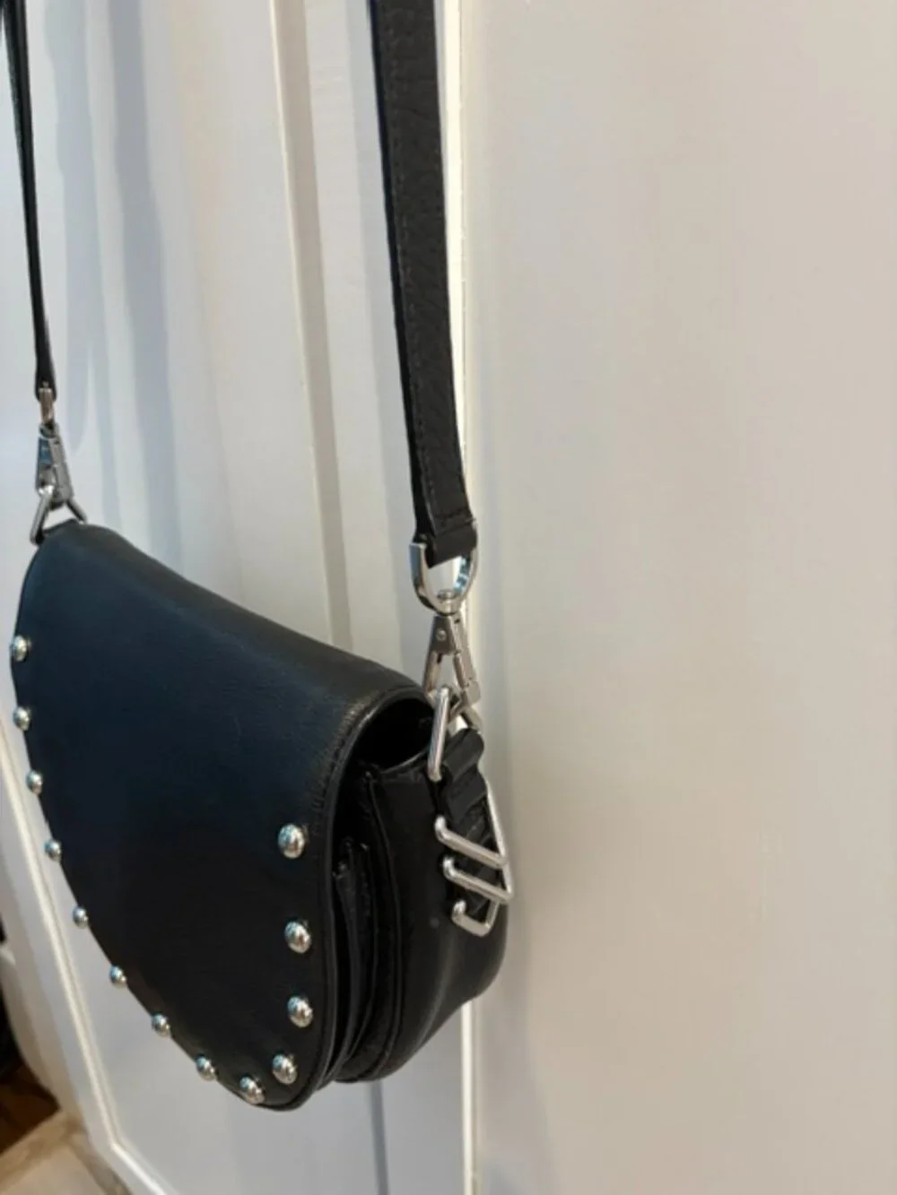 REBECCA MINKOFF Pebbled leather studs biker bag - Picture 3 of 9